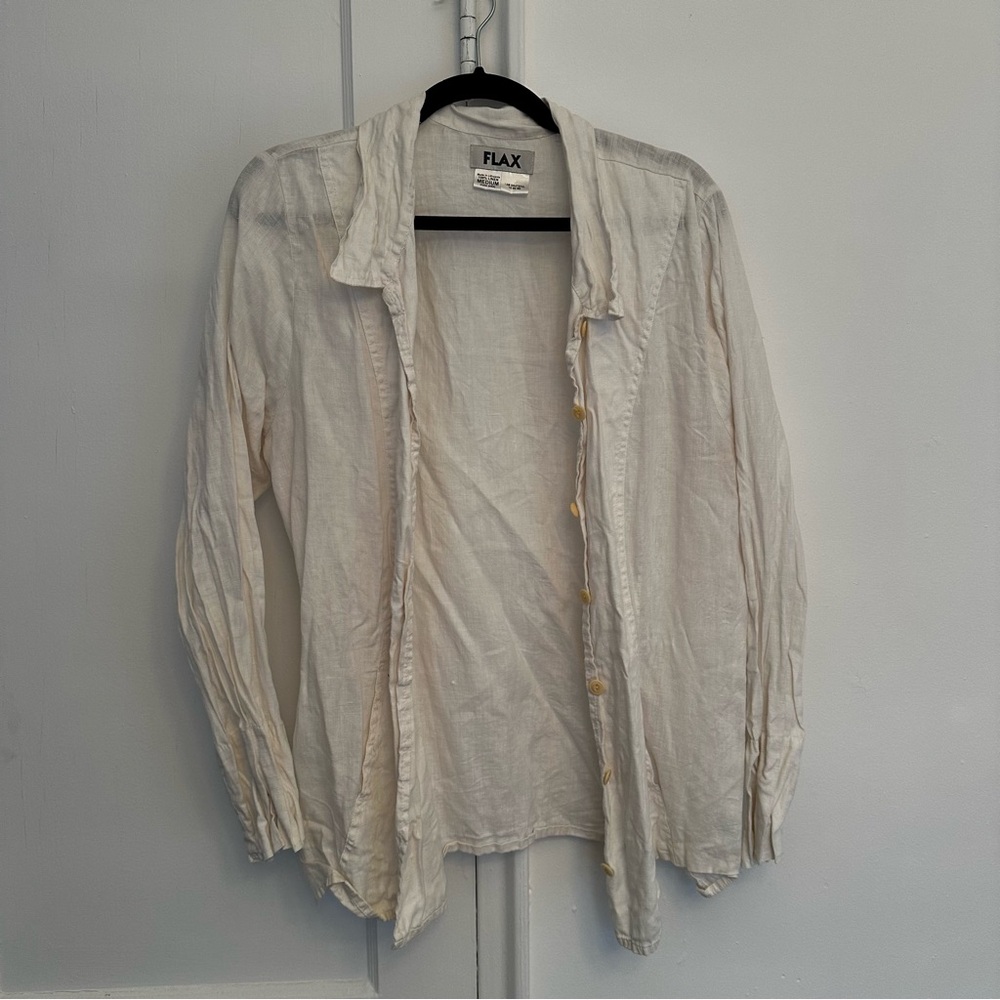 Flax linen button down